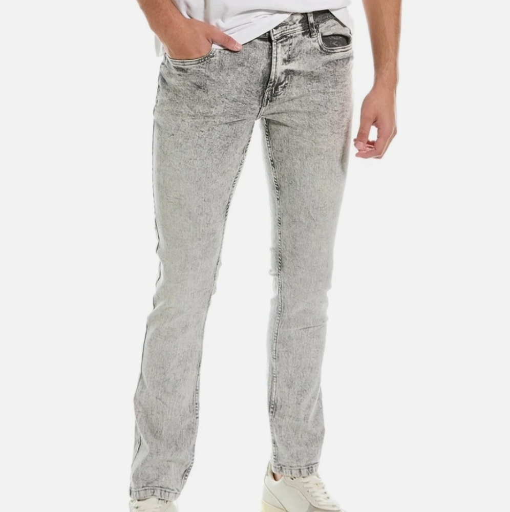Cavalli Class Acid Wash Slim Straight Jeans